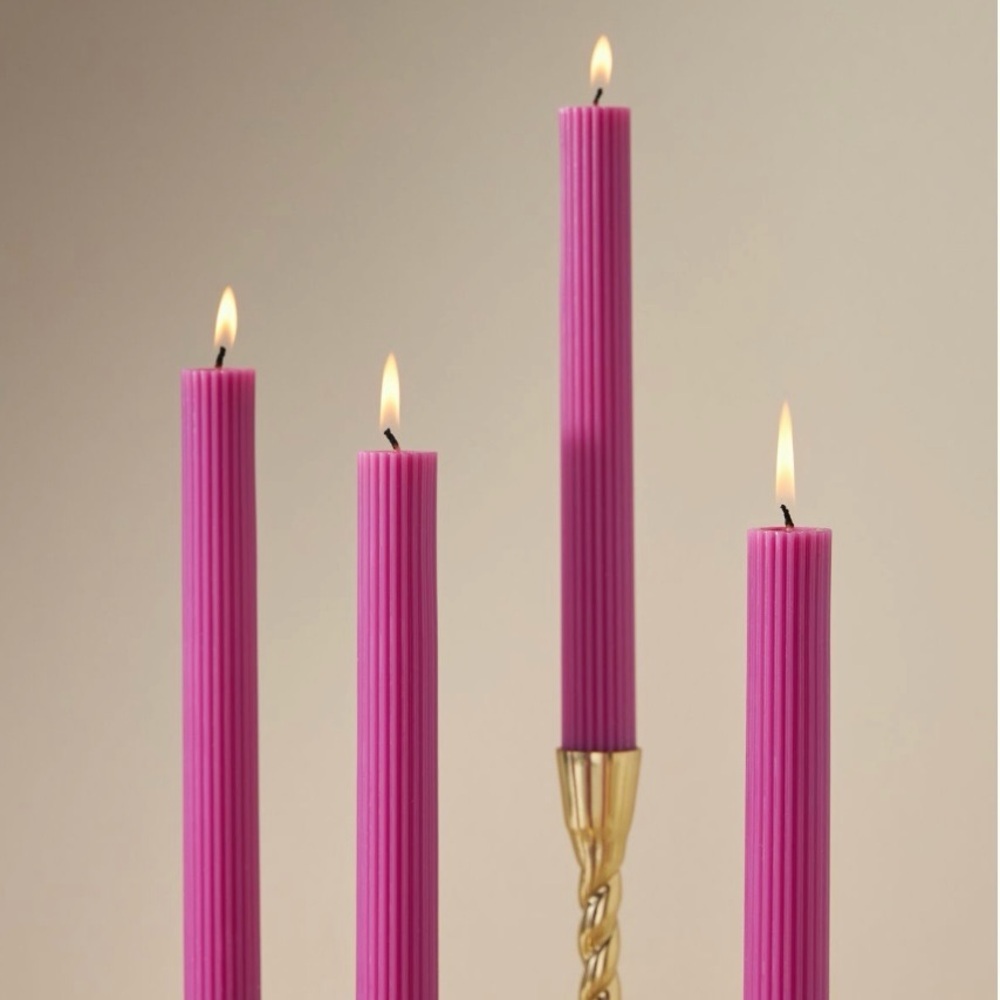 ⭐️NWT⭐️ Anthropologie Fluted Taper Candles, Set of 4